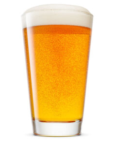 A nice, refreshing pint of gassy lager beer
