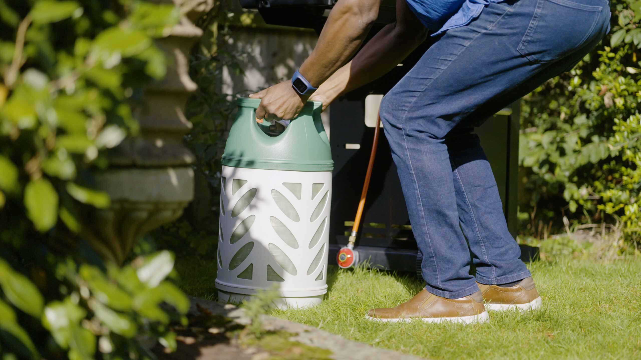 Propane gas bottle used for patio heaters, BBQs and pizza ovens